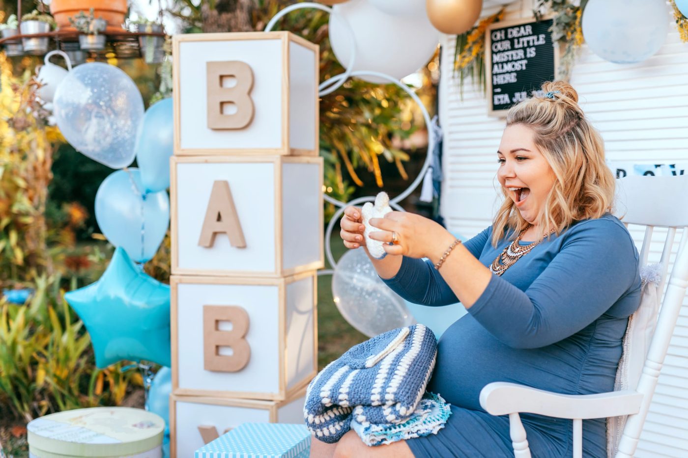 Baby shower en bleu